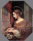 Carlo Dolci St Cecilia at the Organ painting
